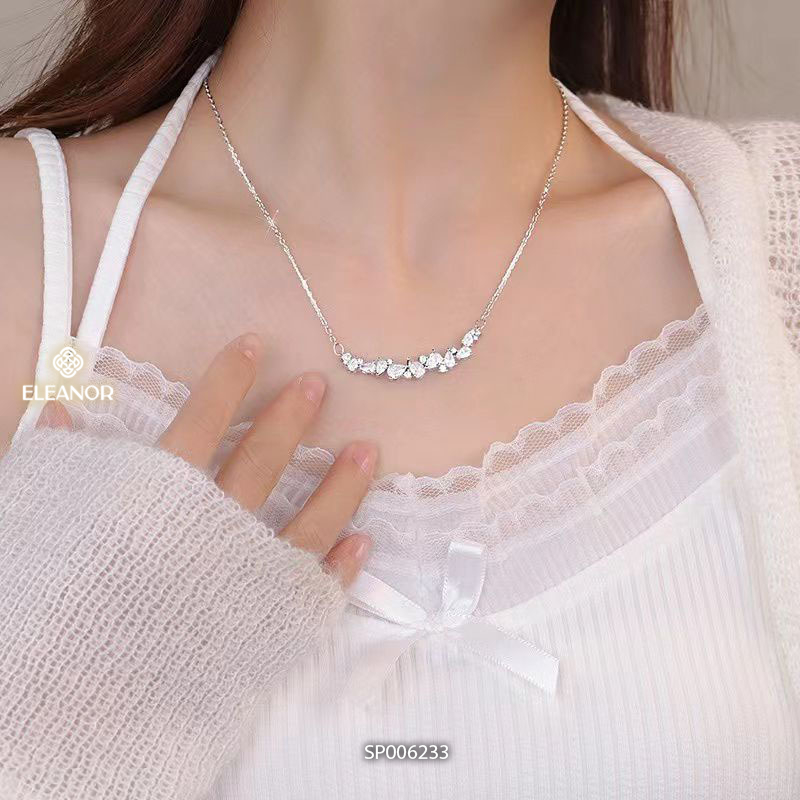 Ảnh Dây chuyền nữ titan Eleanor Accessories thiết kế đính đá lấp lánh phụ kiện trang sức vòng cổ 6233 1