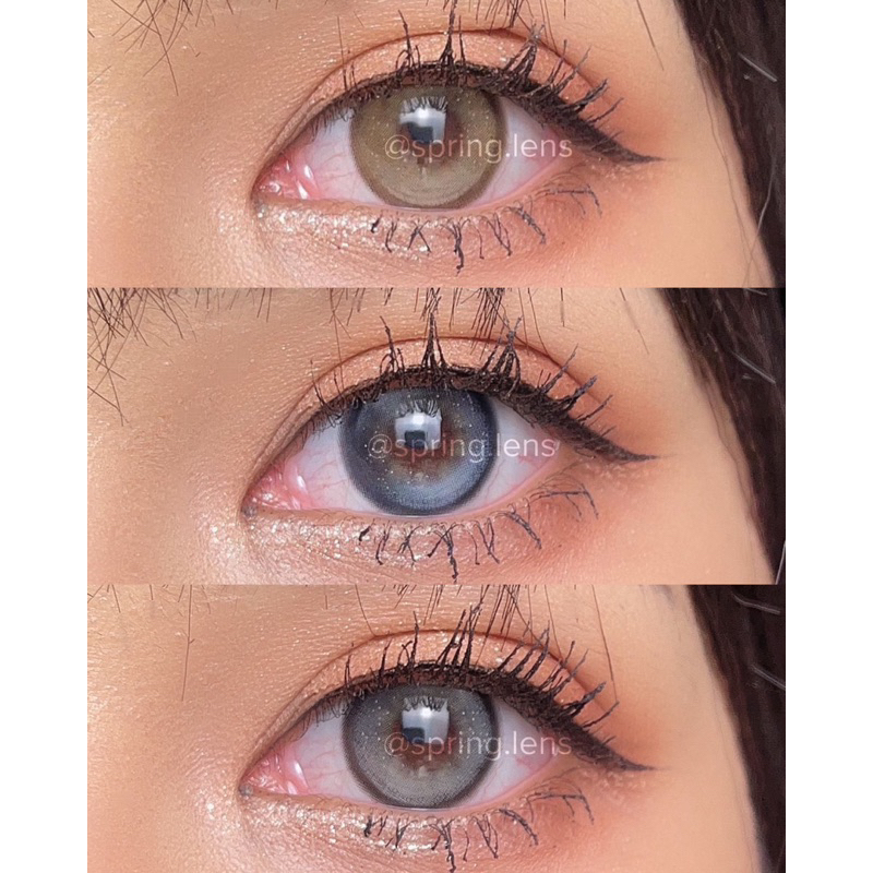 Kính áp tròng NITI Black xanh đen có hiệu ứng 2 chiều douyin (Trinity) giãn to | Spring Lens