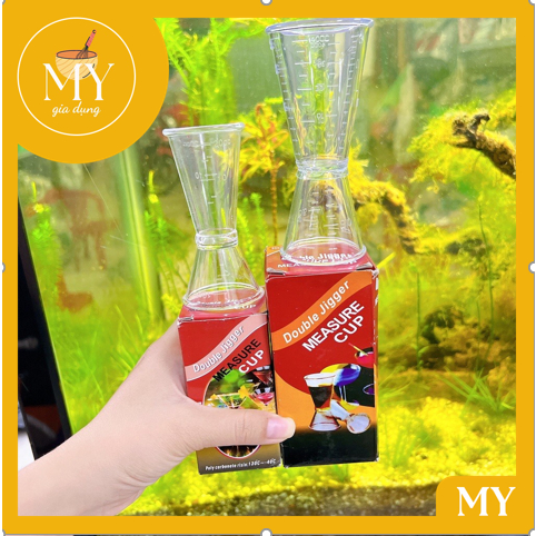 Ly đong NHỰA định lượng pha chế 2 đầu loại Nhựa trong cao cấp – Ly pha chế 2 đầu