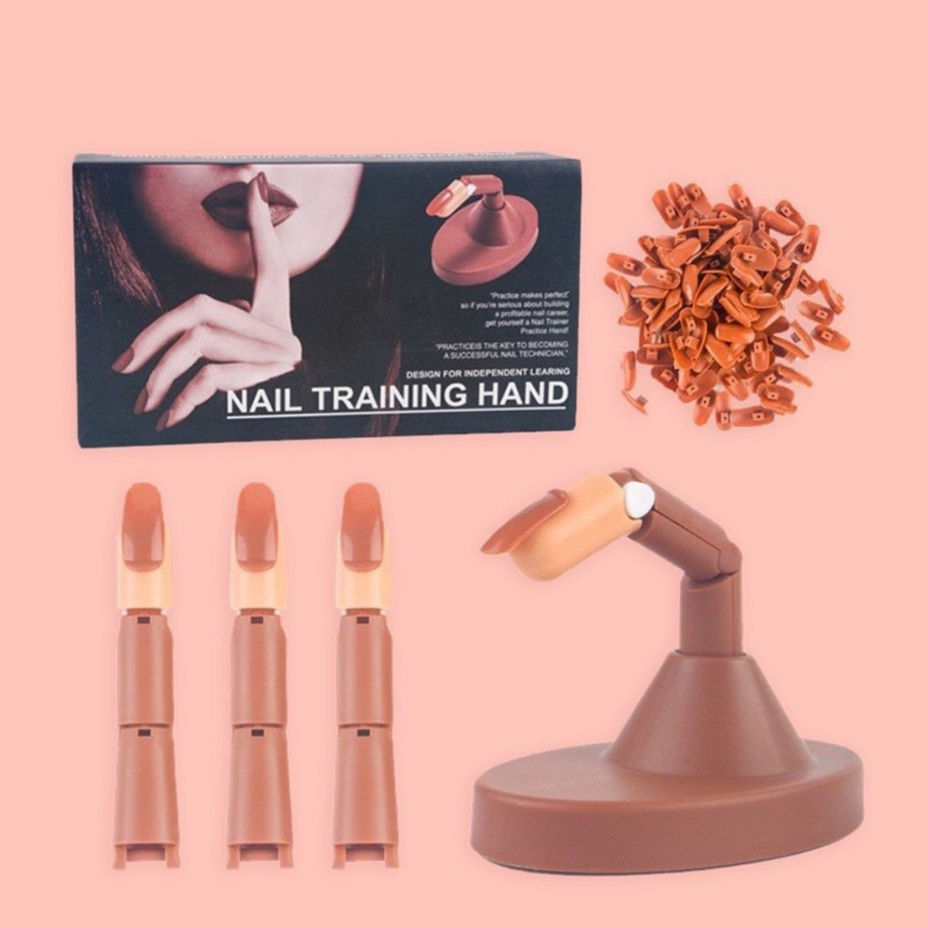 [Sản phẩm mới] Ngón tay giả học làm nail chuyên dụng - loại có khớp ngón tay cử động linh hoạt (tặng kèm 100 móng giả)