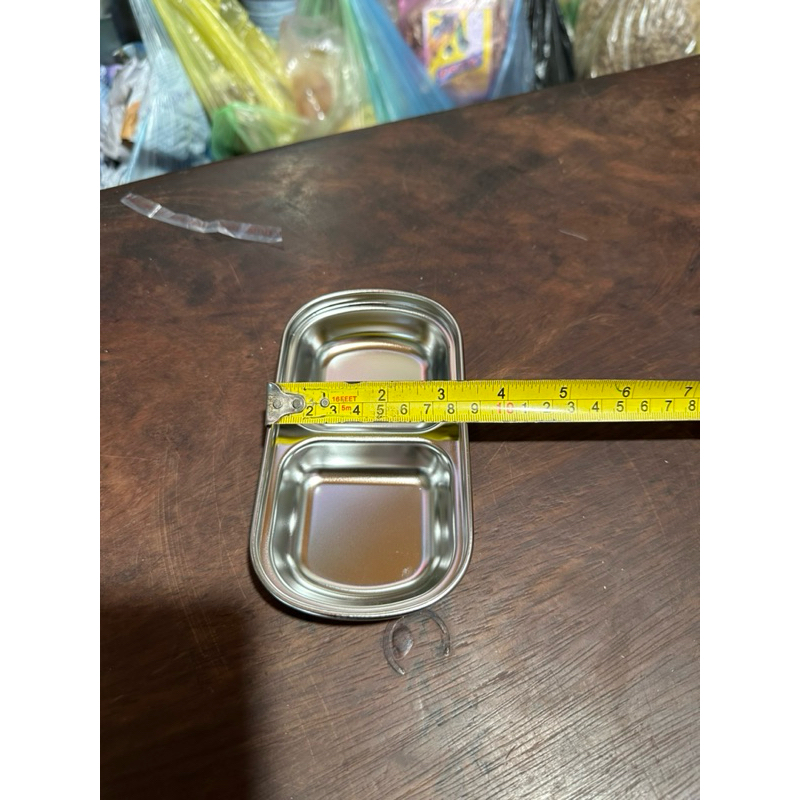 Dĩa Chấm Inox 2 Ngăn 3 Ngăn Đựng Gia Vị Sốt Chấm Hàn Quốc