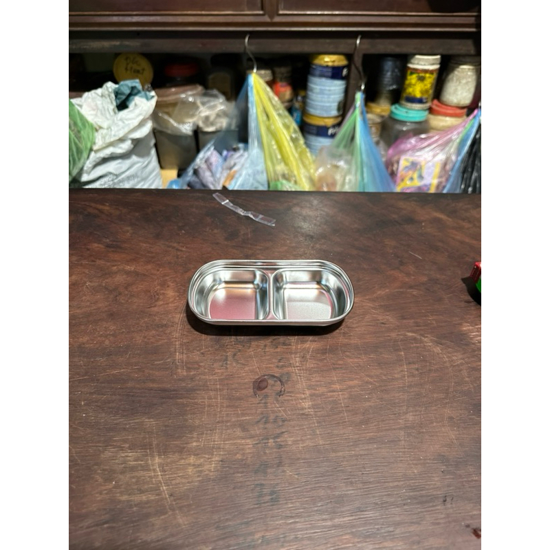 Dĩa Chấm Inox 2 Ngăn 3 Ngăn Đựng Gia Vị Sốt Chấm Hàn Quốc