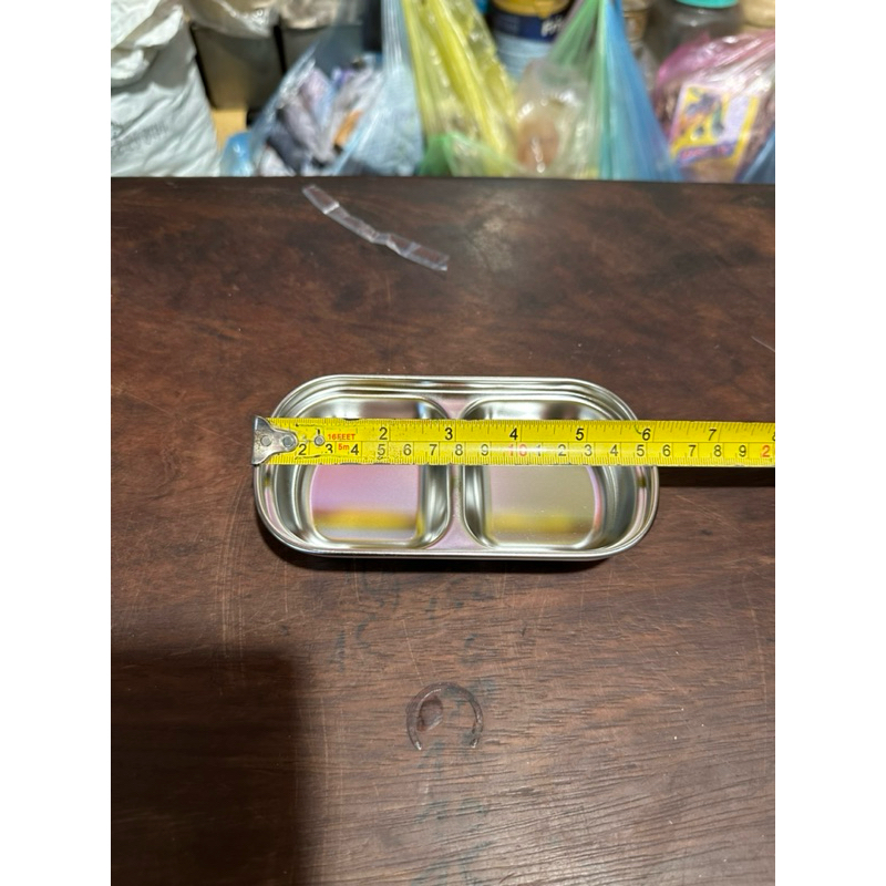 Dĩa Chấm Inox 2 Ngăn 3 Ngăn Đựng Gia Vị Sốt Chấm Hàn Quốc