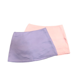 Chân váy ngắn chữ A cạp trễ trơn/đính nơ chất Tapta sang xịn có lót quần bo chun