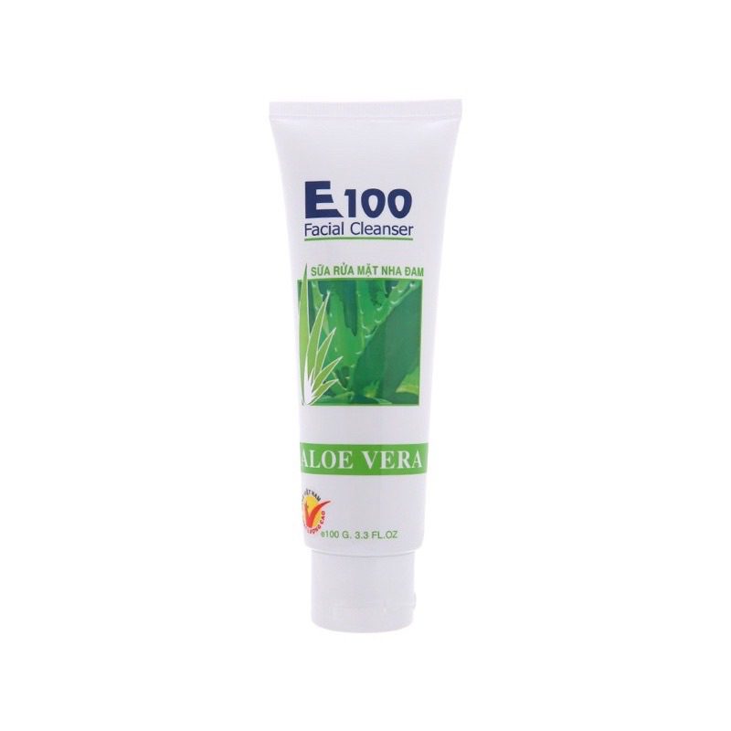 Sữa Rửa Mặt E100 100g - 80g - Nghệ - Bò - Nha Đam Cho Làn Da Sạch Và Sáng Mịn