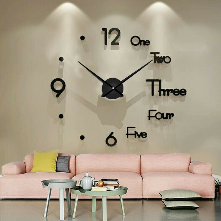 (Siêu rẻ) Đồng hồ dán tường 3D decor trang trí nhà cửa | Shopee Việt Nam