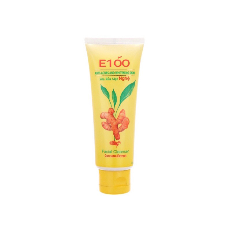 Sữa Rửa Mặt E100 100g - 80g - Nghệ - Bò - Nha Đam Cho Làn Da Sạch Và Sáng Mịn