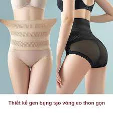 Quần Lót Gen Bụng Định Hình Thông Hơi Nâng Mông Mặc Váy Chất Đanh Siết Eo Thon Giảm Mỡ