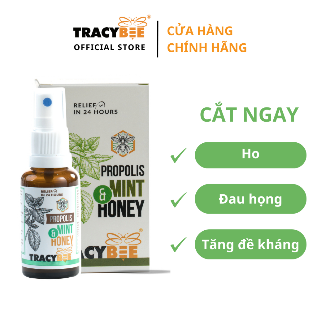 (Đã bán 226) KEO ONG XANH TRACYBEE DẠNG XỊT VỊ BẠC HÀ