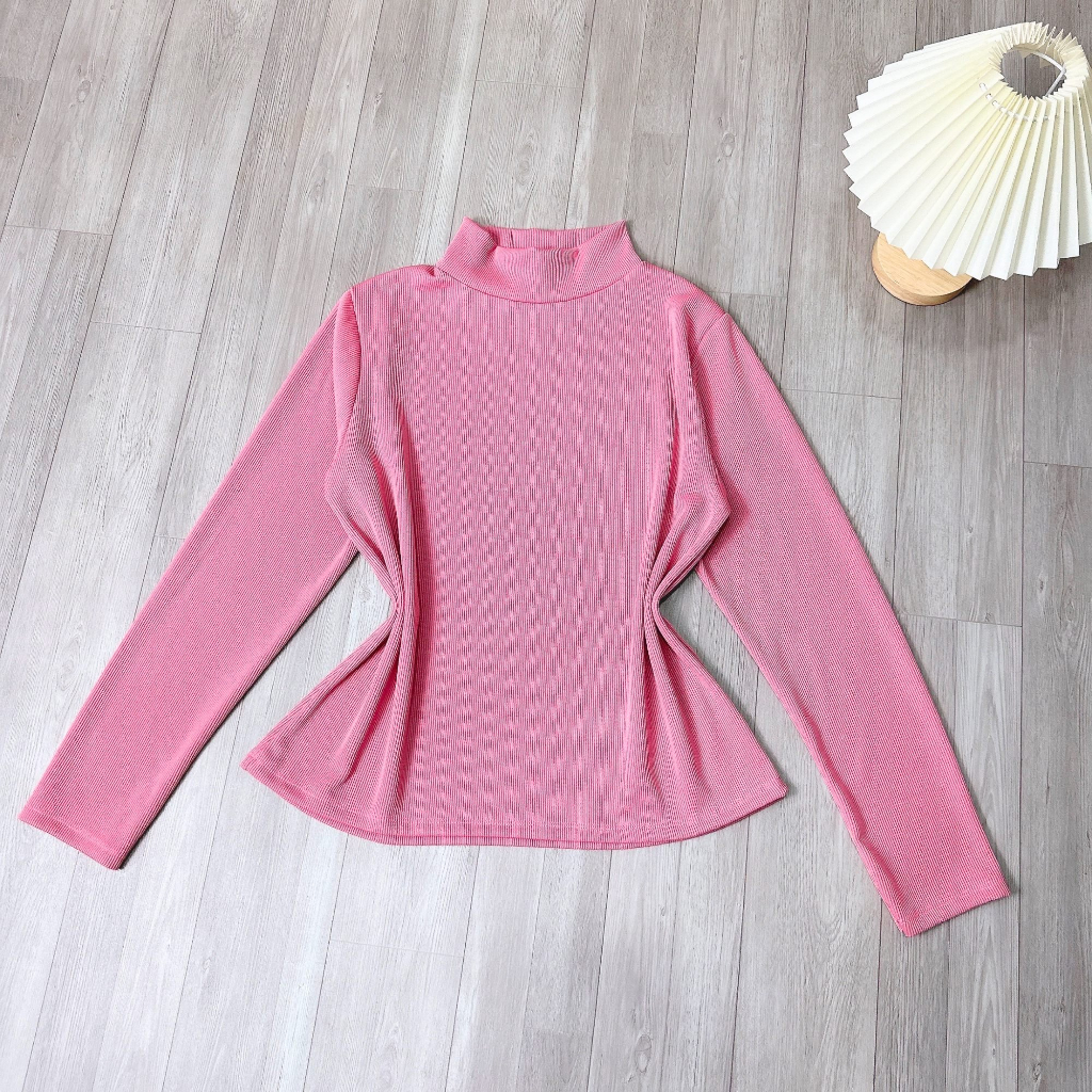 Áo Thun Cổ Lọ Tay Dài Bigsize Nữ – Áo Giữ Nhiệt Vải Tăm Nỉ Co Giãn, Size 40–92kg G216