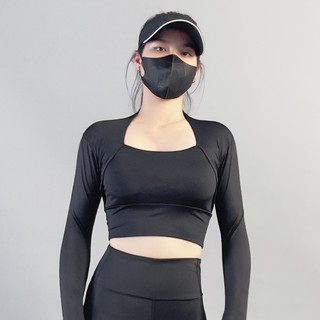 Áo thun croptop dài tay nữ dáng ôm GLADIMAX ASN45 chất thun mát, croptop tay dài cổ yếm tay dài