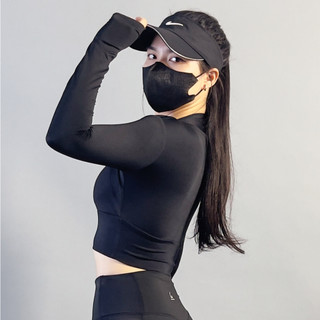 Áo thun croptop dài tay nữ dáng ôm GLADIMAX ASN45 chất thun mát, croptop tay dài cổ yếm tay dài