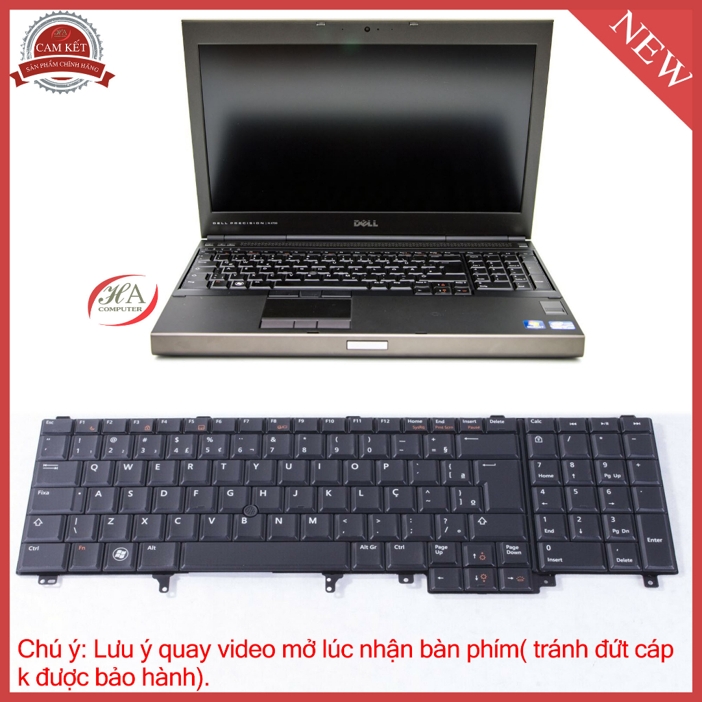 New UK - Dell Precision M4700 / M6700 Laptop Keyboard - Non-Backlit - 7C546