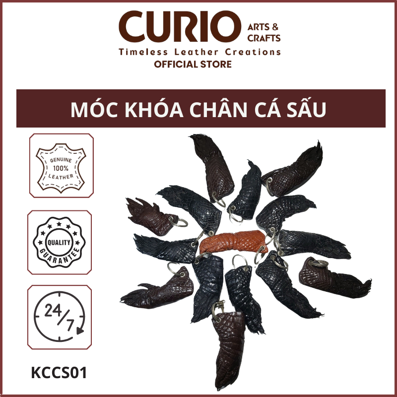 Móc Chìa Khóa Chân Cá Sấu Thật (Key chain) - KCCS01 - Curio Leather