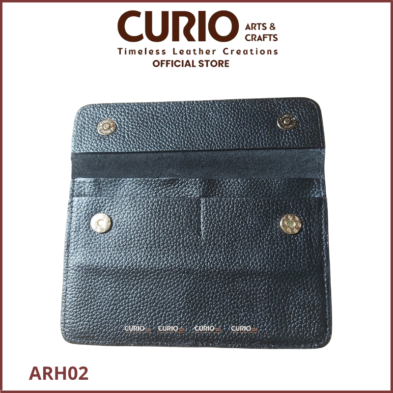 (Da Thật) Ví Da Đựng Giấy Tờ Xe, Bao Da Đăng Kiểm Da Bò Thật, Xanh Navy, BH 12 Tháng, CURIO LEATHER - ARH02