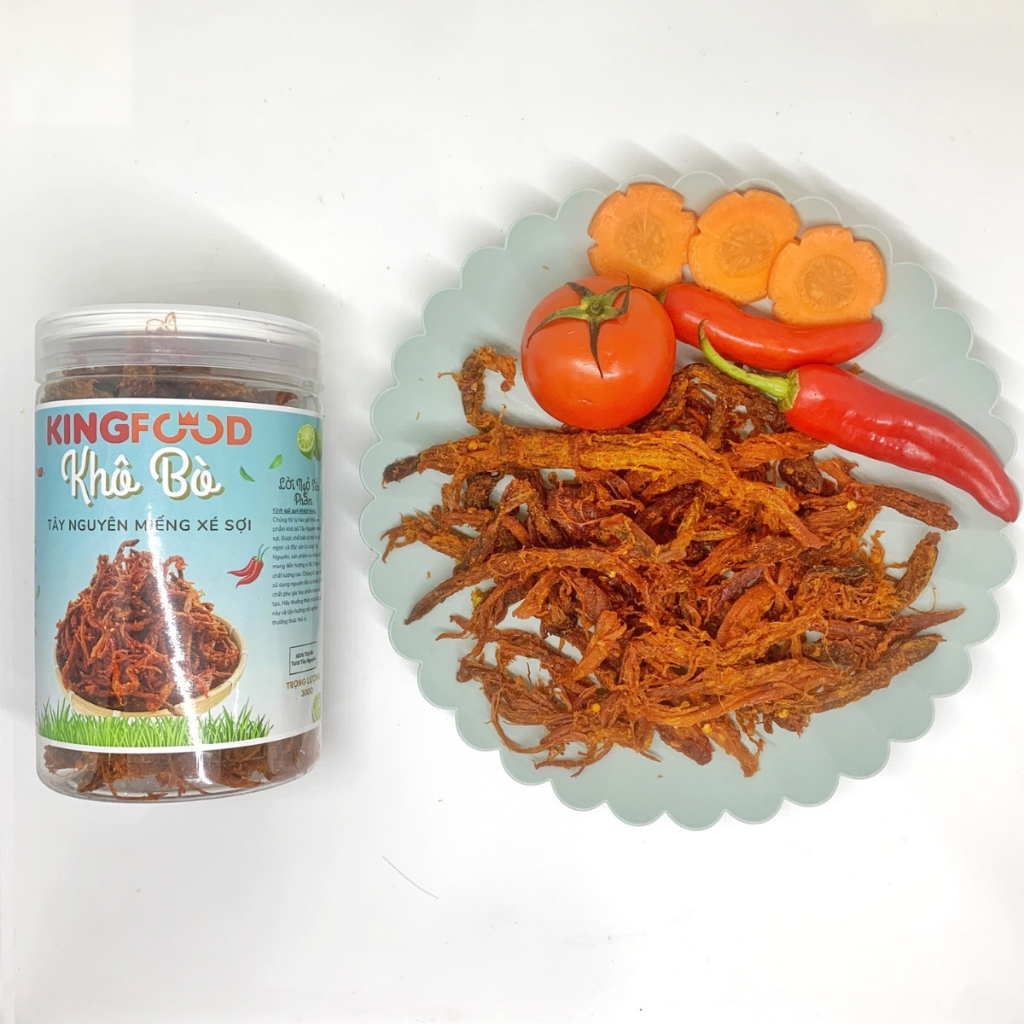 500Gr Khô Bò Xé Sợi Tây Nguyên | Ăn Vặt KingFood