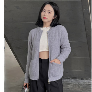 Áo khoác len 2 túi vuông kéo khoá 2 đầu - 247store- Lencardigan7703