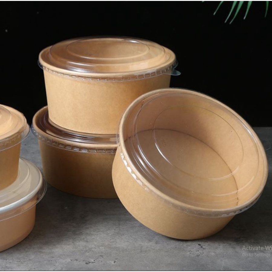 ( 100 Cái) Tô giấy  Tô giấy Kraft 750 /1000 ml - BAO BÌ VUI