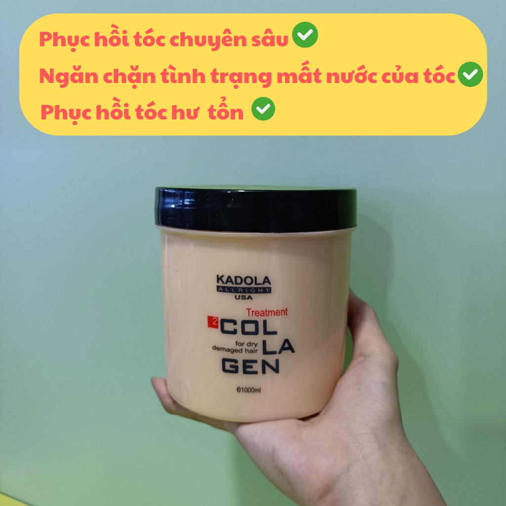 Kem ủ Tóc Hấp dầu Collagen KADOLA ALLRIGHT phục hồi chuyên sâu