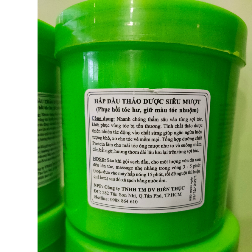 Dầu Hấp Thảo Dược Phục Hồi Tóc Hư Giữ Màu Tóc Nhuộm 1000ml