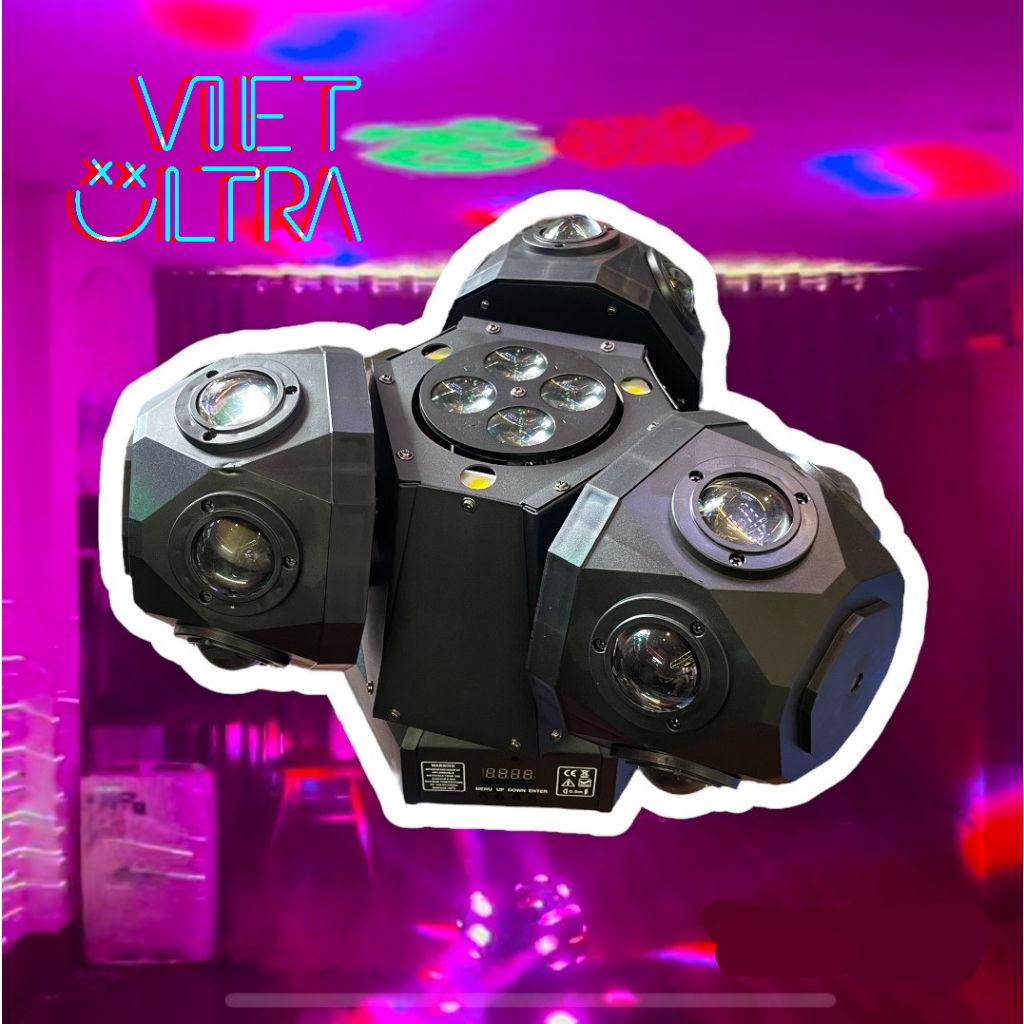 Đèn Moving 18 Mắt 3 Đầu Tích Hợp 4 Trong 1 VIET ULTRA (Led + Laser ...