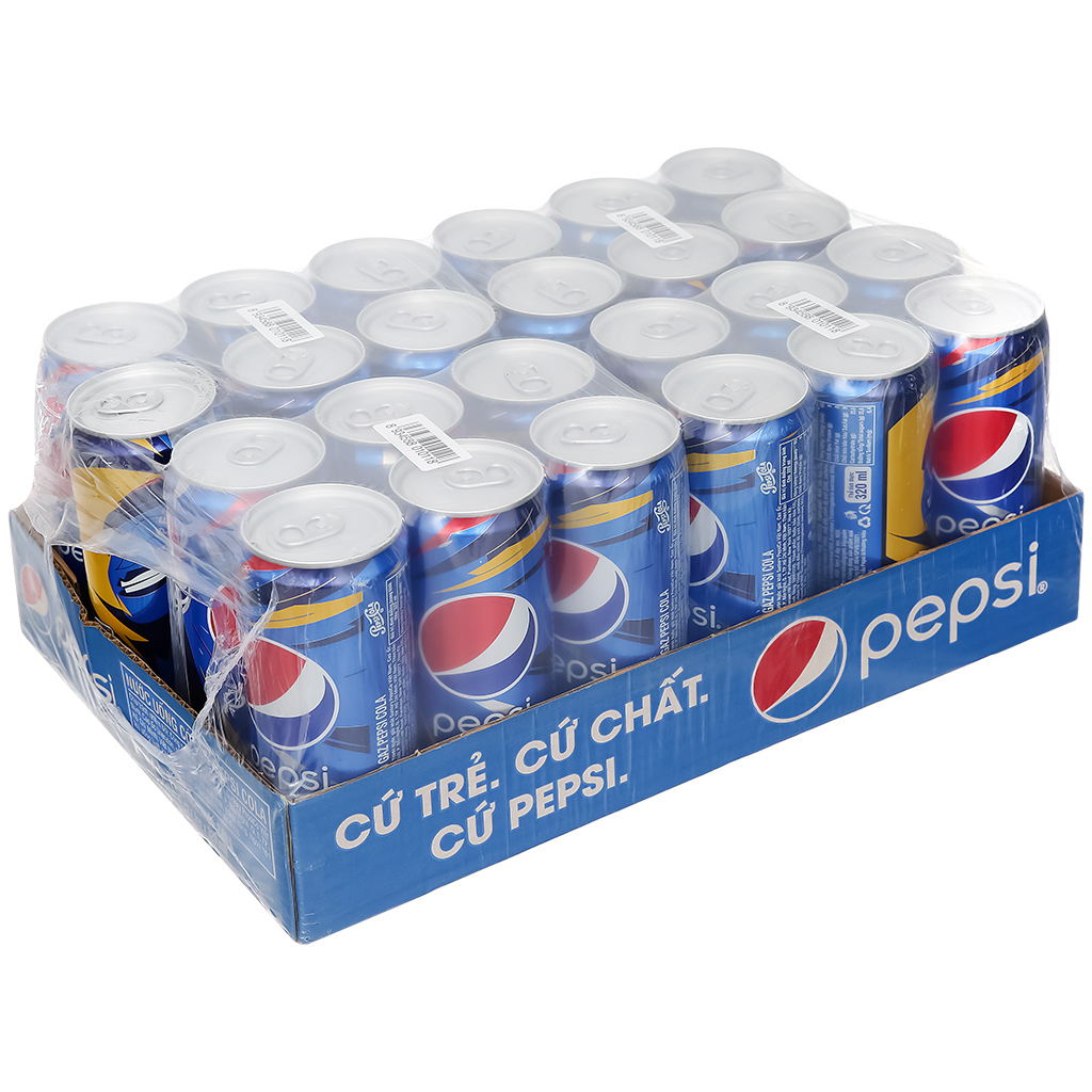 Thùng 24 Lon Nước Ngọt Pepsi Cola 320ml | Shopee Việt Nam