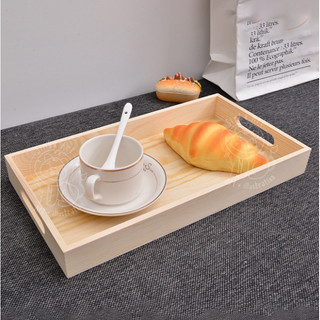 khay đựng trà kệ montessory Khay gỗ đa năng có tay cầm decor chụp ảnh, đựng đồ dùng phụ kiện