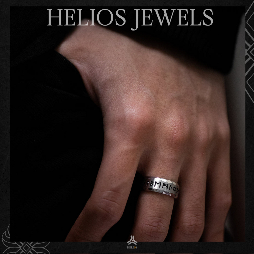 Nhẫn thời trang nam nữ Helios Jewels Rune bạc - Thép không gỉ cao cấp ...
