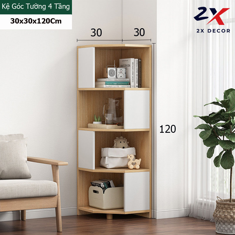 2X Decor - Kệ Góc Tường Kệ Góc Trang Trí Mẫu Mới 4 Tầng - 2X015 ...