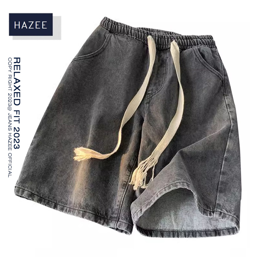 Quần jean Nam ngắn bigsize HAZEE vải co giãn lưng chun, quần nam boy phố Full size: M/L/XL/2XL/3XL (tới 90kg)