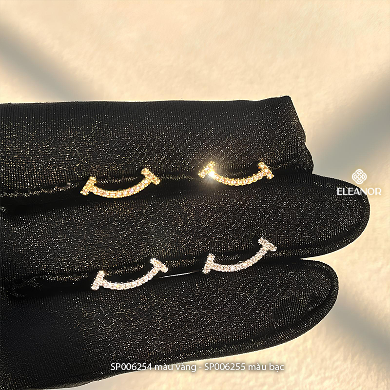 Ghim cài áo nam nữ Eleanor Accessories viền cong đính đá phụ kiện thời trang trâm cài 6254