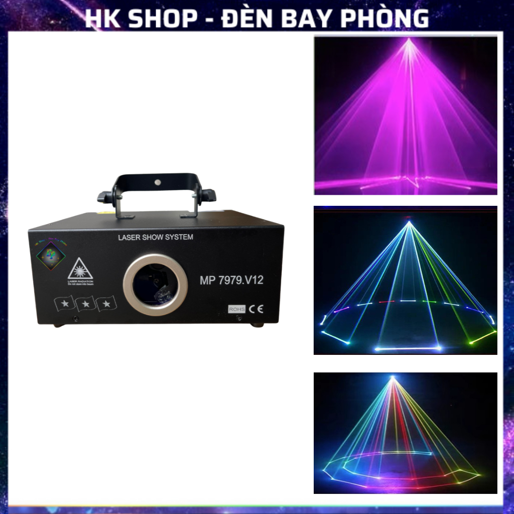 Đèn Laser Bay Phòng MP 7979 V12 mới nhất hiện tại dùng cho bar , bay phòng , pub , louge , sân khấu