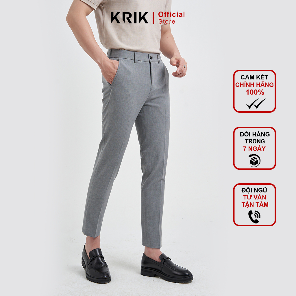 Quần tây Nam Local Brand KRIK Form Slimfit Chất Liệu Poly Cao Cấp Không Bai Xù QA7009