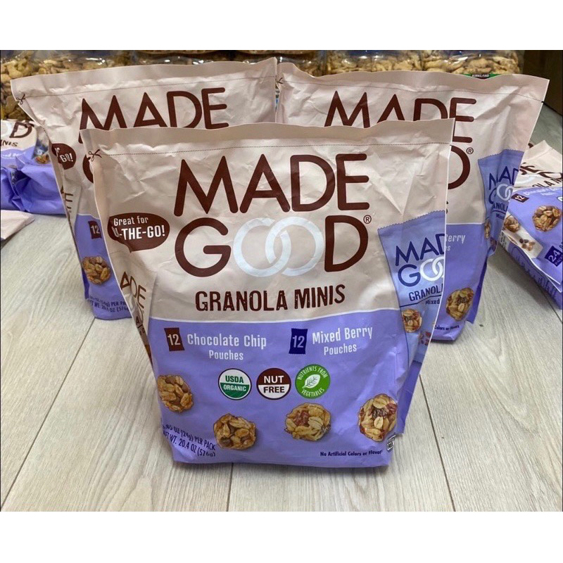 SNACK YẾN MẠCH ORGANIC MADE GOOD GRANOLA MINIS MIX 2 LOẠI, 24 GÓI