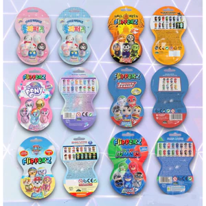Kẹo đồ chơi túi mù lật đật Hello kitty My Little Pony PJ Masks Justice League Relkon Flipperz