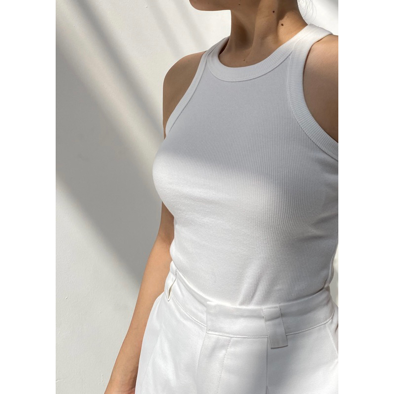 Ảnh Áo tanktop nữ idee ôm cổ tròn vải thun cotton gân 2