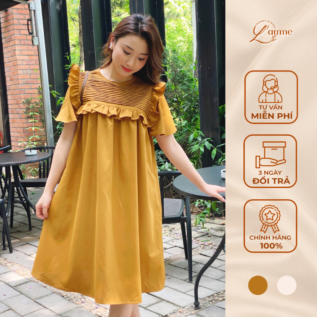 Váy bầu Luca Dress dáng xuông thoải mái, trẻ trung phù hợp công sở, dạo phố thiết kế by L’amme