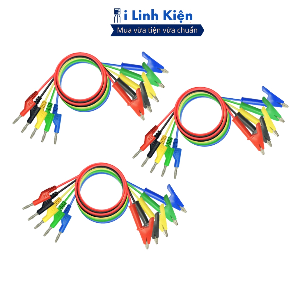 Dây bắp chuối liền kẹp cá sấu 15A 1000V chất lượng tốt ilinhkien