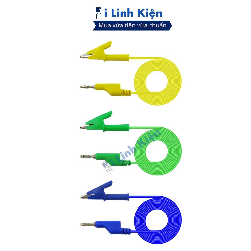 Dây bắp chuối liền kẹp cá sấu 15A 1000V chất lượng tốt ilinhkien