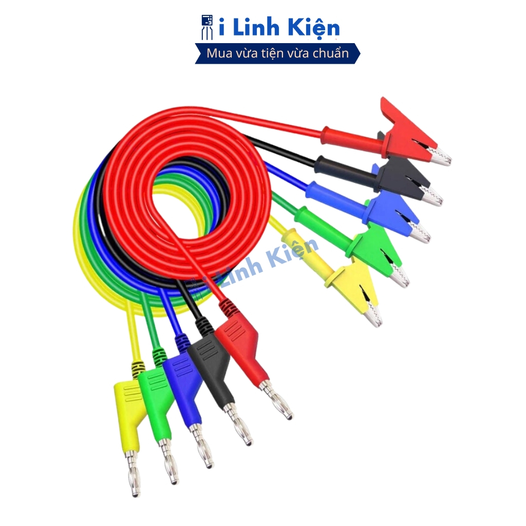 Dây bắp chuối liền kẹp cá sấu 15A 1000V chất lượng tốt ilinhkien