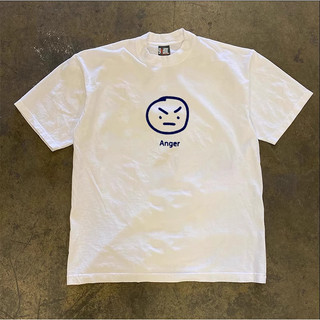 Áo Phông Hè Cổ Tròn Nam Nữ Tay Lỡ Phối Họa Tiết ANGER Tức Giận, Chất Liệu Cotton Khô Mềm Mịn Thấm Hút Mồ Hôi Tốt