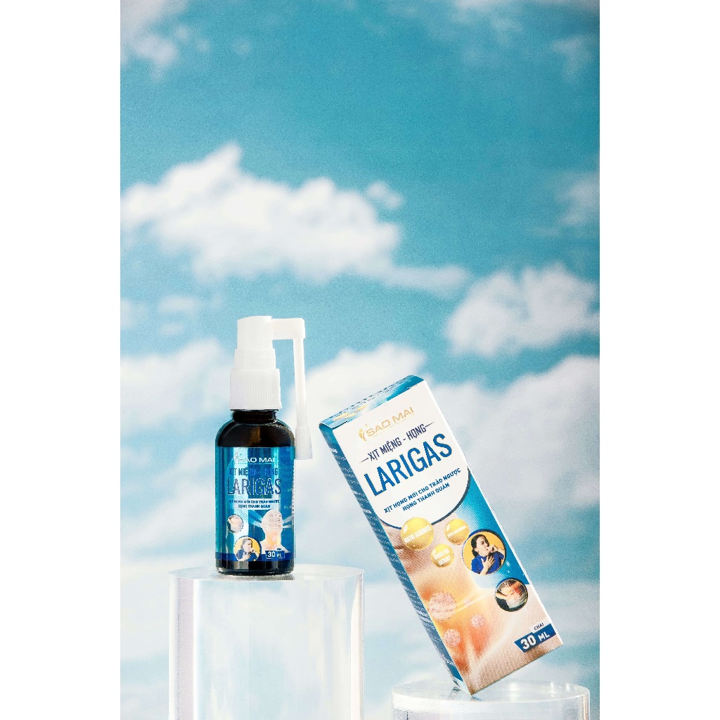 Combo 3 Xịt Miệng - Họng Larigas dành cho người trào ngược dạ dày thực quản và khàn tiếng 30ml