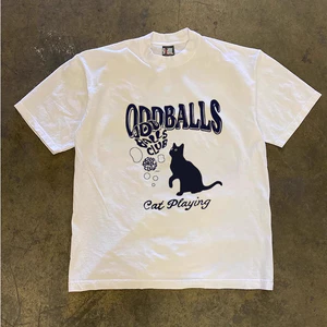 Áo Phông Cộc Tay UNISEX Họa Tiết Mèo OODBALL Cá Tính, Chất Liệu Cotton Khô Mềm Mịn Thấm Hút Mồ Hôi Siêu Tốt
