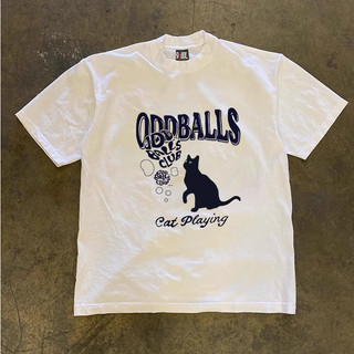 Áo Phông Cộc Tay UNISEX Họa Tiết Mèo OODBALL Cá Tính, Chất Liệu Cotton Khô Mềm Mịn Thấm Hút Mồ Hôi Siêu Tốt