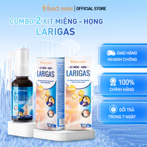 Combo 2 Xịt Miệng - Họng Larigas dành cho người trào ngược dạ dày thực quản và khàn tiếng 30ml