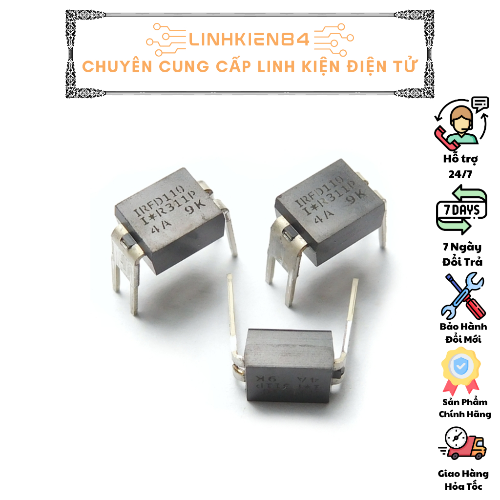 Mosfet Kênh N IRFD110 DIP4 MOSFET N-CH 1A 100V | Shopee Việt Nam