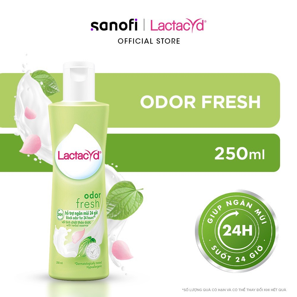 Dung Dịch Vệ Sinh Phụ Nữ Lactacyd Odor Fresh Ngăn Mùi 24H Xanh 250ml/chai