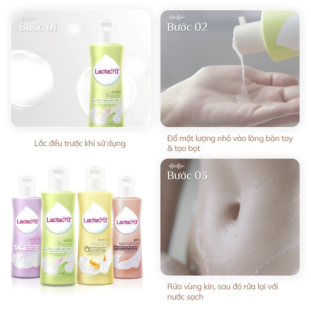 Dung Dịch Vệ Sinh Phụ Nữ Lactacyd Odor Fresh Ngăn Mùi 24H Xanh 250ml/chai