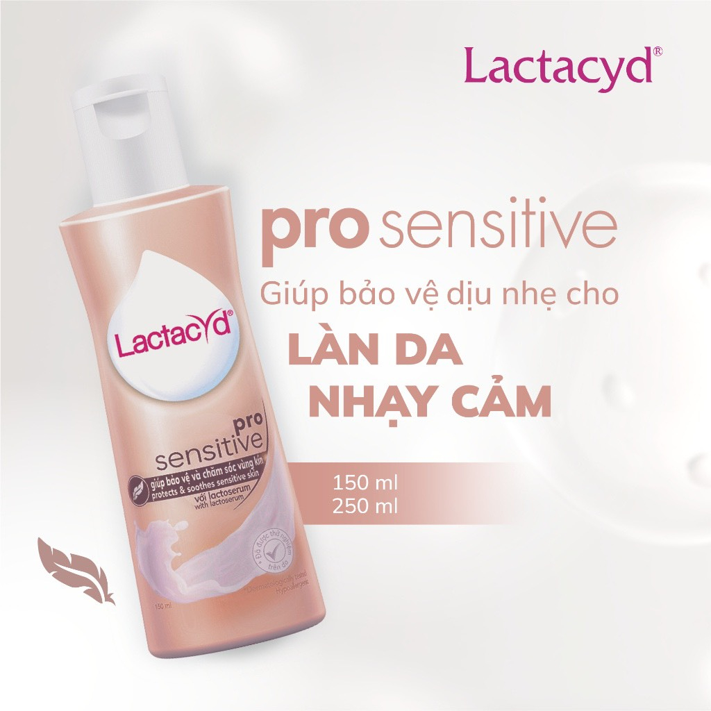 Dung Dịch Vệ Sinh Phụ Nữ Lactacyd Pro Sensitive Cho Da Nhạy Cảm Hồng 250ml/chai