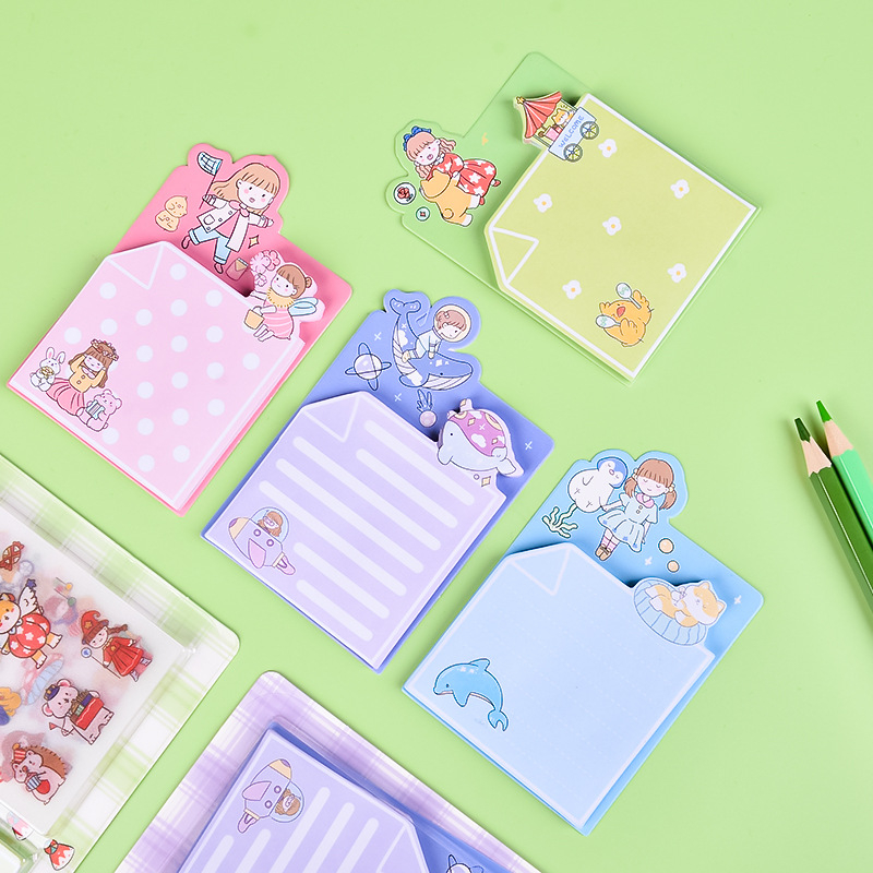 Sticker kèm note trang trí dễ thương K13 DIY sổ tay sáng tạo Bullet Journal scrapbook đồ đạc cá nhân